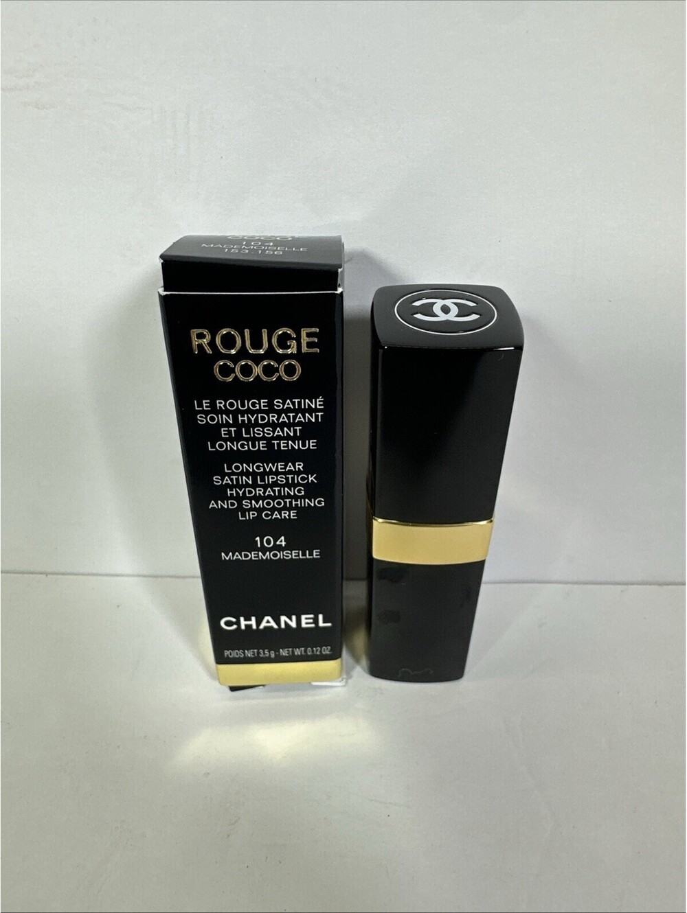 CHANEL Rouge Coco Hydrating 104 Mademoiselle, Longwear Satin Lipstick NEW
